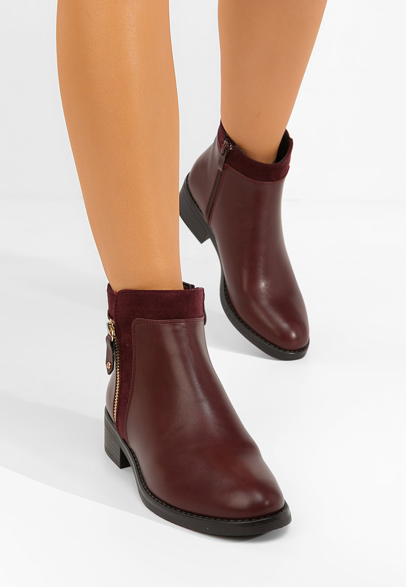 Bottines femme bordeaux Lanaki