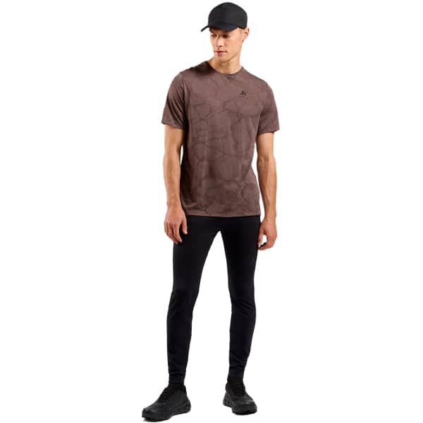 T-shirt running ODLO ZEROWEIGHT ENGINEERED CHILL-TEC T-SHIRT CREW NECK S/S FUDGE MELANGE