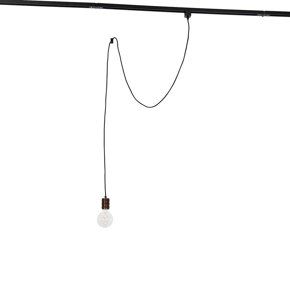 Hanglamp donkerbrons voor railsysteem 1-fase - Iconic Cavalux