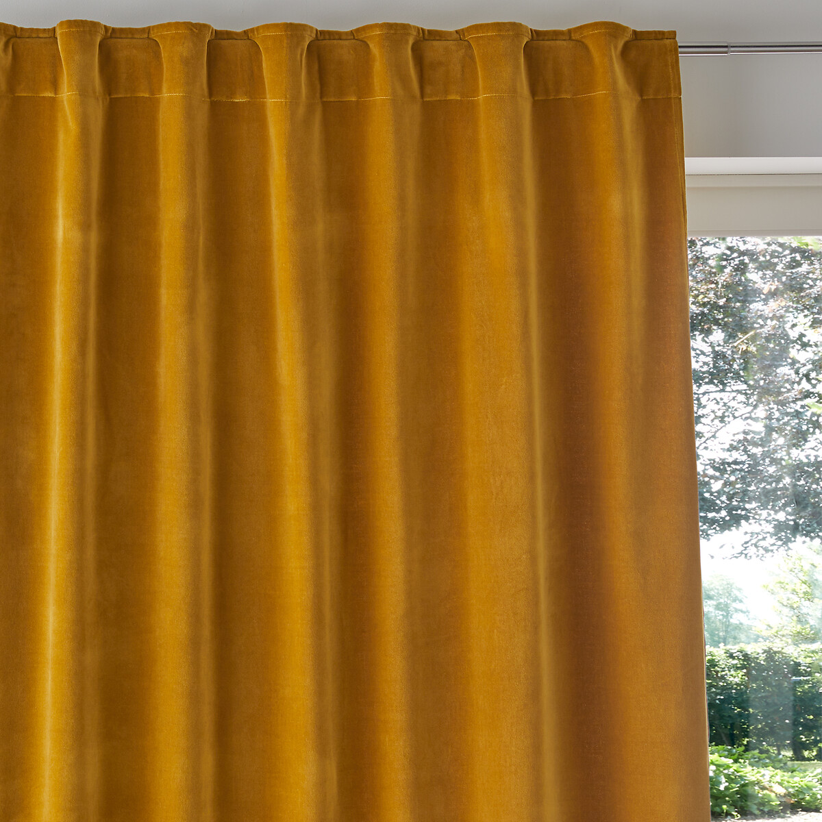 LA REDOUTE INTERIEURS<br>Cortina de veludo com acabamento em laços ocultos, Veludo