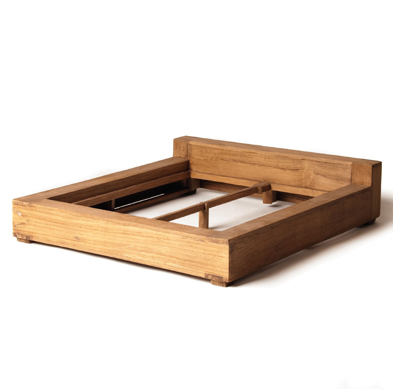 Bettrahmen 'Surabaya' aus recyceltem Teak, natur, B 180 cm, L 200 cm von fischer's lagerhaus
