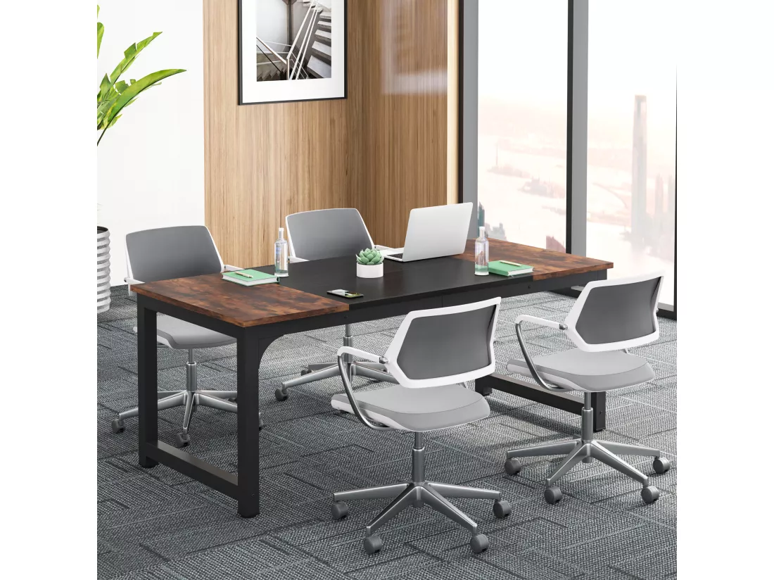 Bureau pour Ordinateur Portable,Table, Bureau d’étude pour Le télétravail, Poste de Travail pour Bureau, 180 x 80 x 75 cm