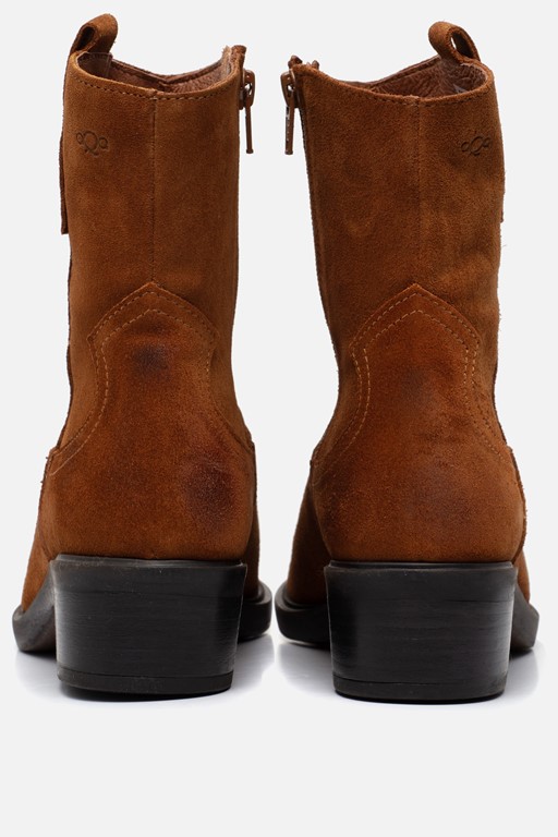 Aqa Cowboylaarzen cognac Suede