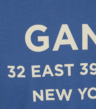 Gant T-shirt Graphic Logo Rich Blauw 2003301-407 kopen