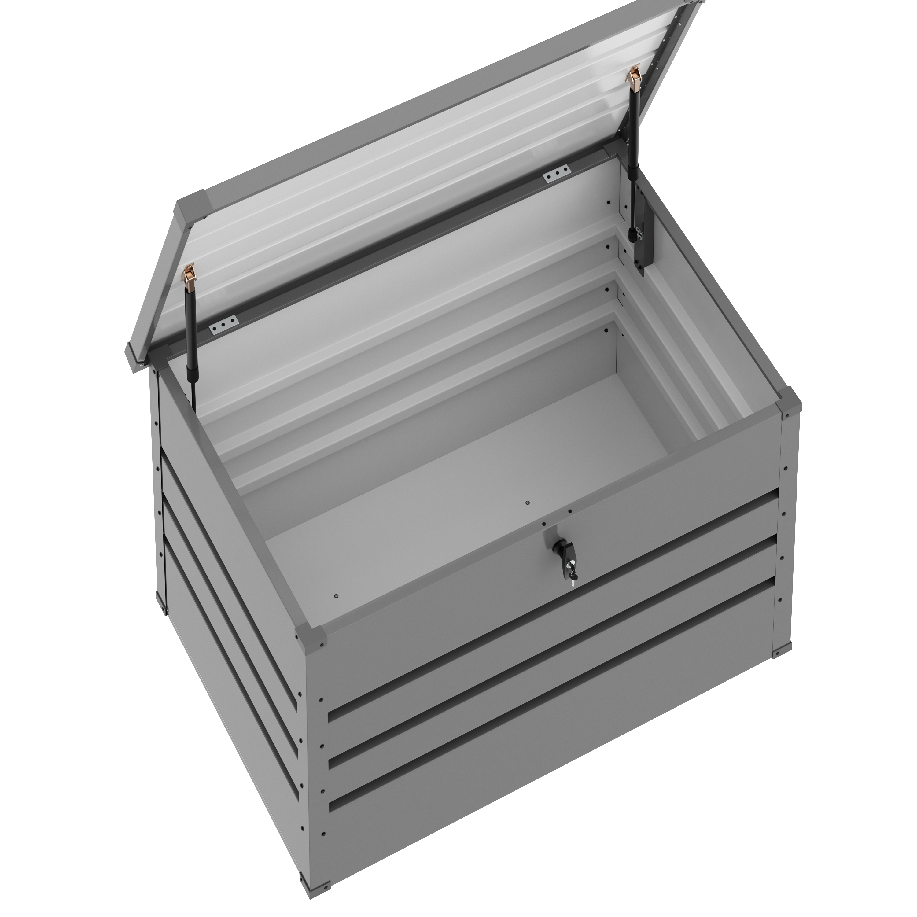 Gartenbox wasserdicht MONACO 100 x 62 x 64 cm 300L grau