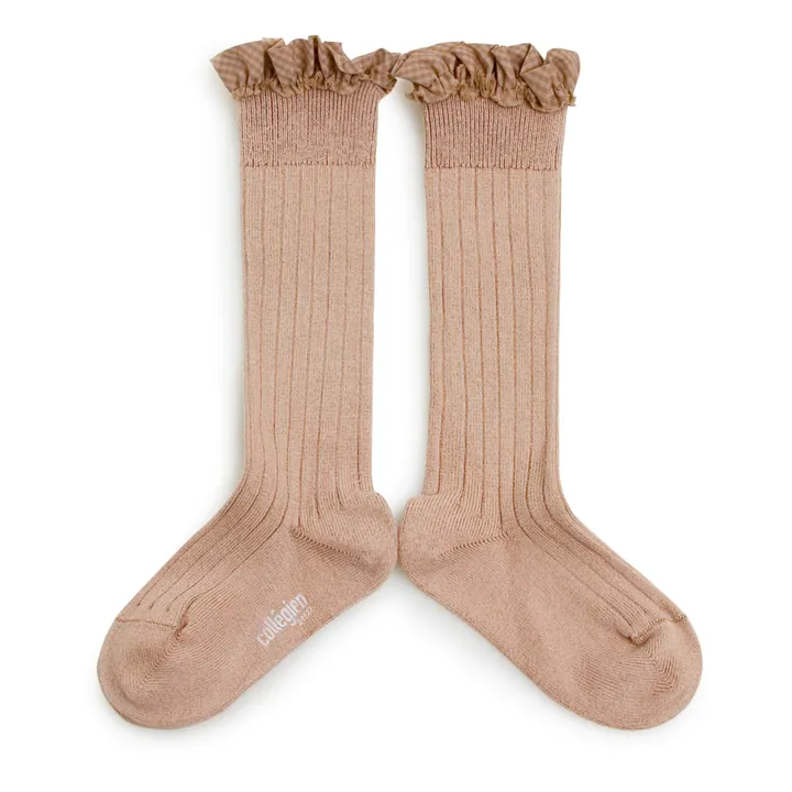 Collégien Chaussettes Apolline | Vieux Rose