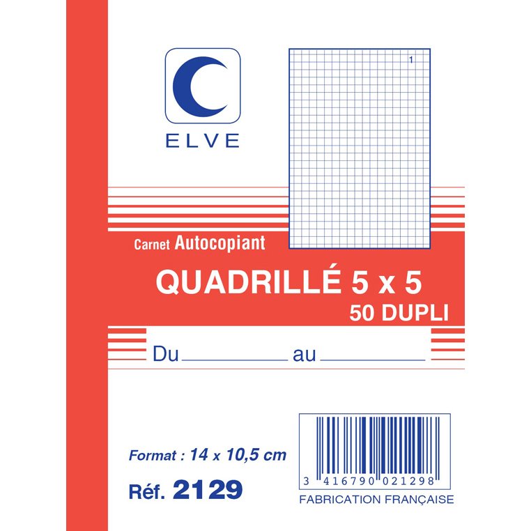 Manifold Elve - 50 pages 10,5 x 14 cm Duplicata 2 exemplaires