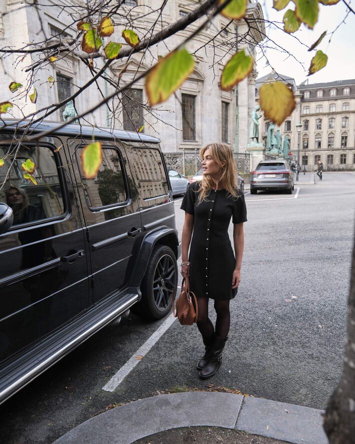 Neo Noir Elise Knit Dress Black