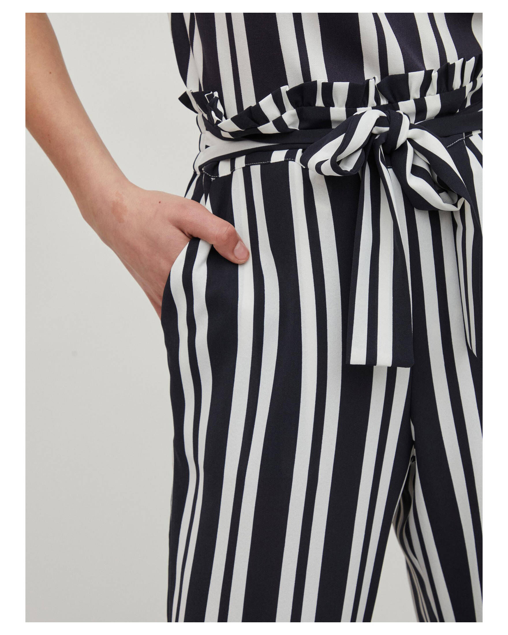 Vila| Damen Hose VIRASHA NEW HW CROPPED WIDE PANT/LC