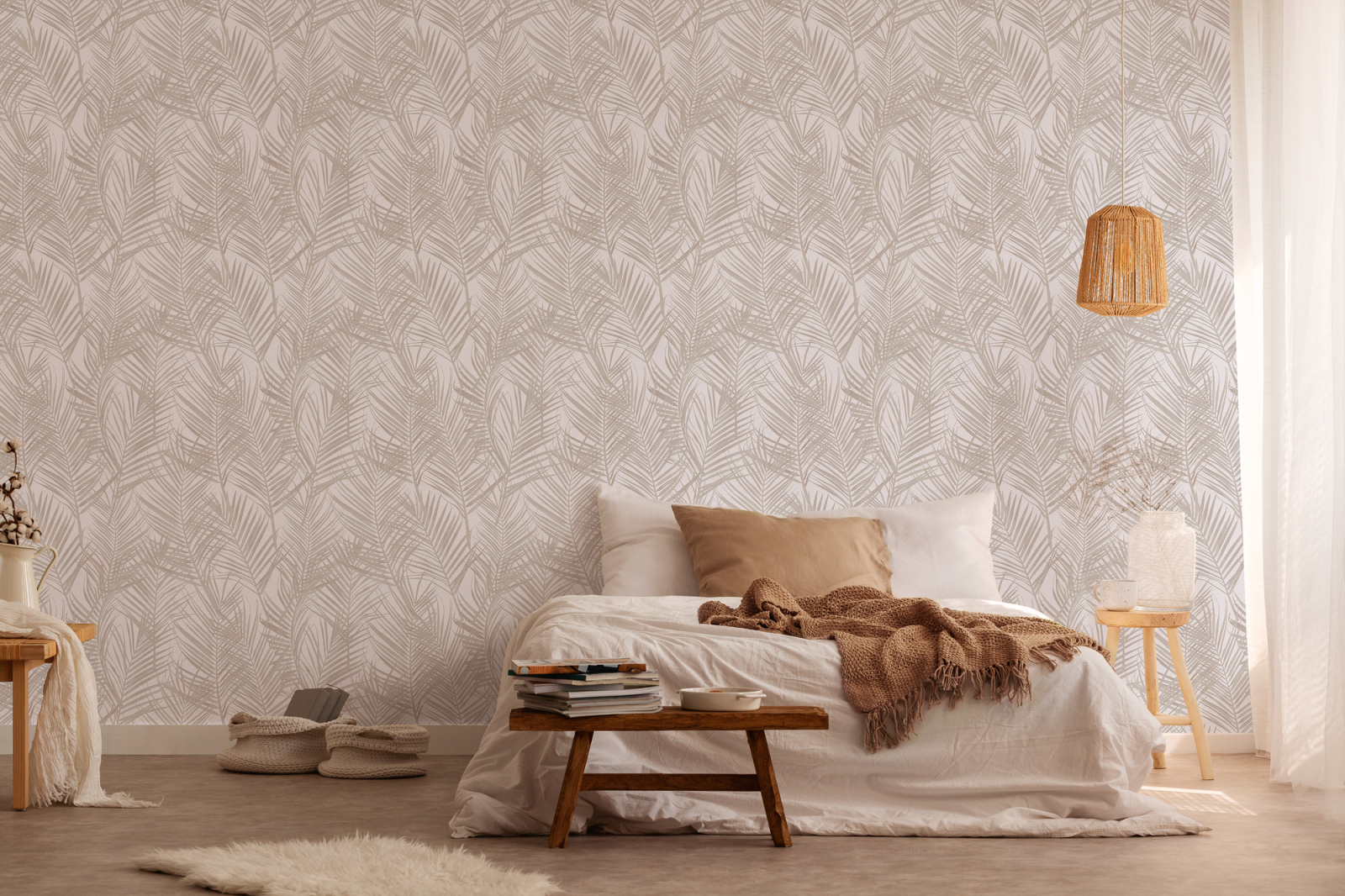 A.S. Creation Vliestapete - weiß-creme - floral - 10 Meter