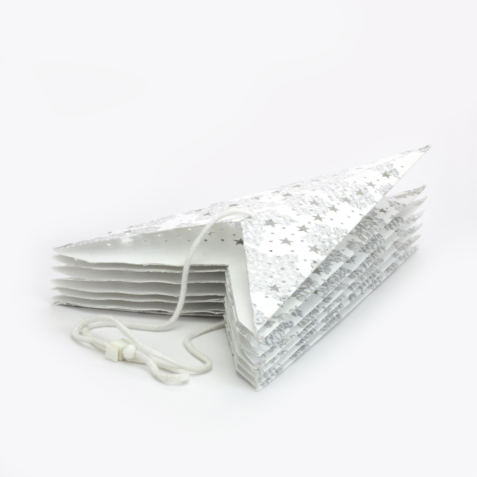 Papierlampe Stern 'Krisamas', weiß, Ø 62 cm, T 13 cm von fischer's lagerhaus