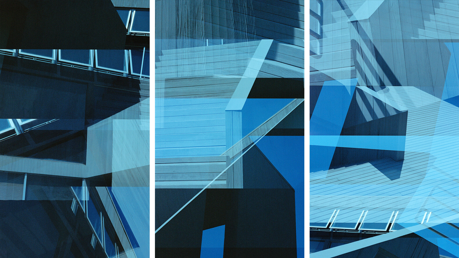 Gwathmey House Triptych by Jenny Okun - Limited Edition. Edition of: 100. Signed.