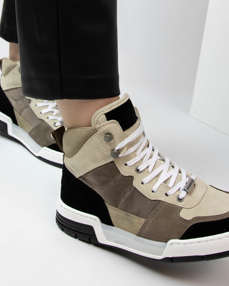 Shabbies Amsterdam Revin Hoge sneakers  - bruin