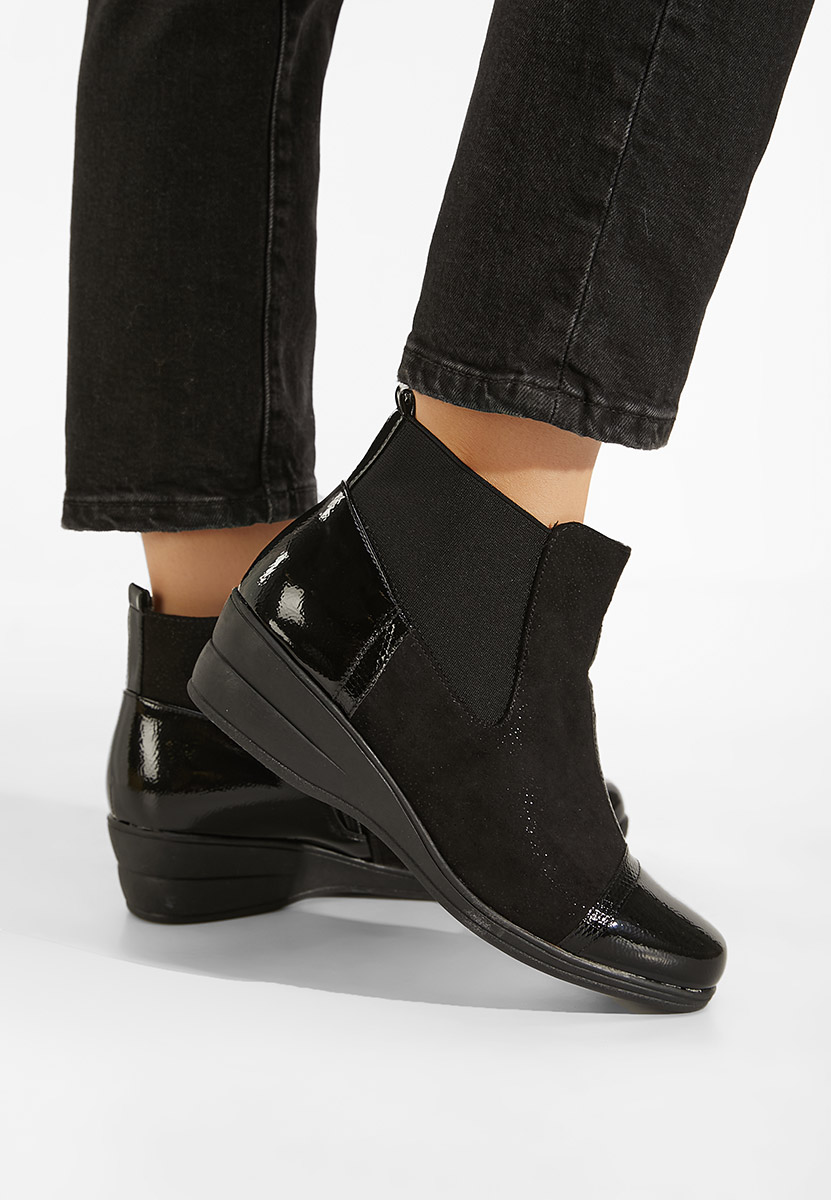 Bottines compensées noires Aversa