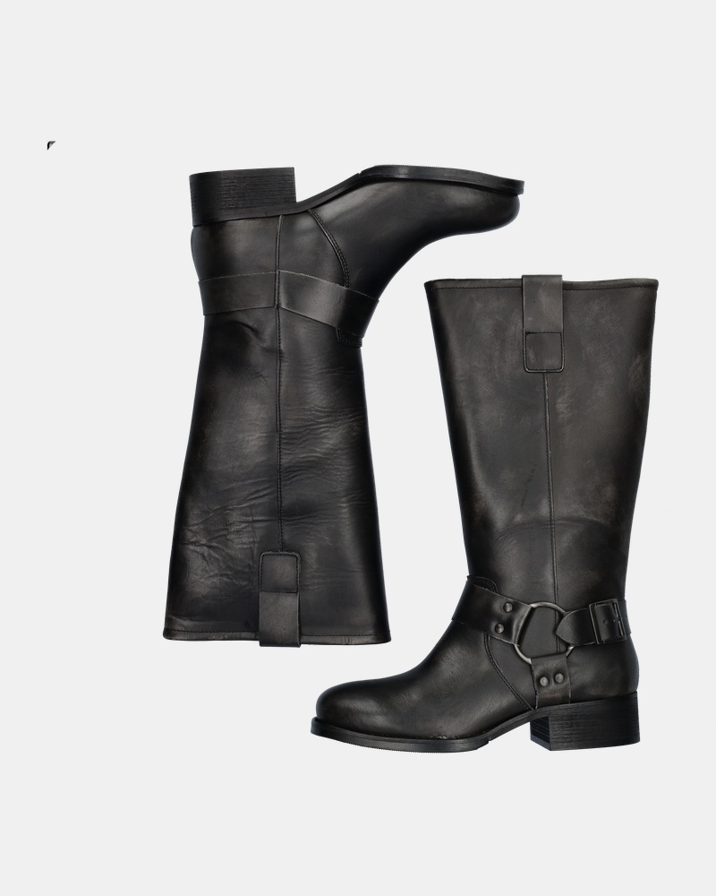 Nelson Bikerboots  - zwart