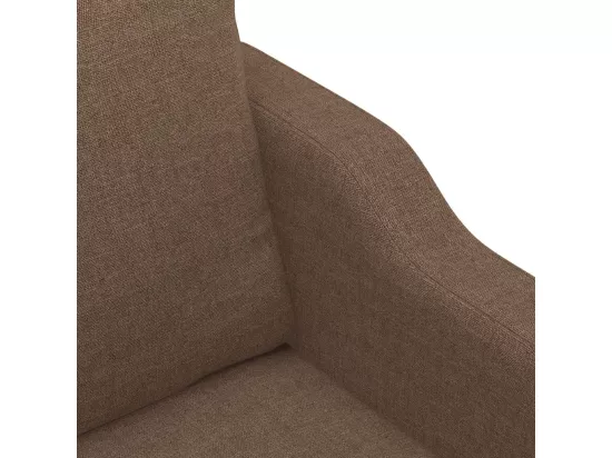 Canapé à 2 places Marron 140 cm Tissu