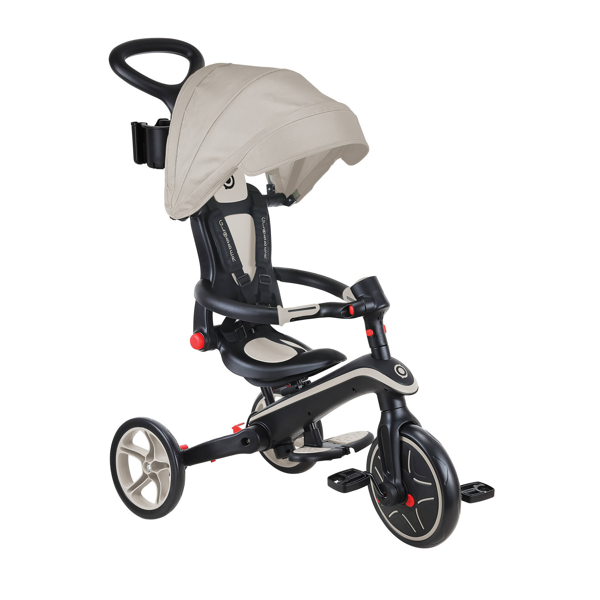 Globber Trike Foldable 4 in 1 Taupe