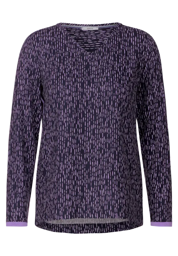 Bluse mit Minimalprint - universal blue