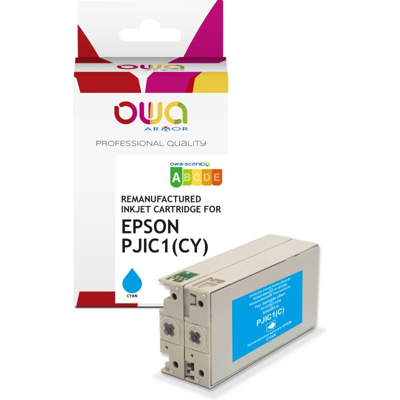 Cartouche d'encre remanufacturée OWA - standard - Cyan - pour EPSON C13S020447