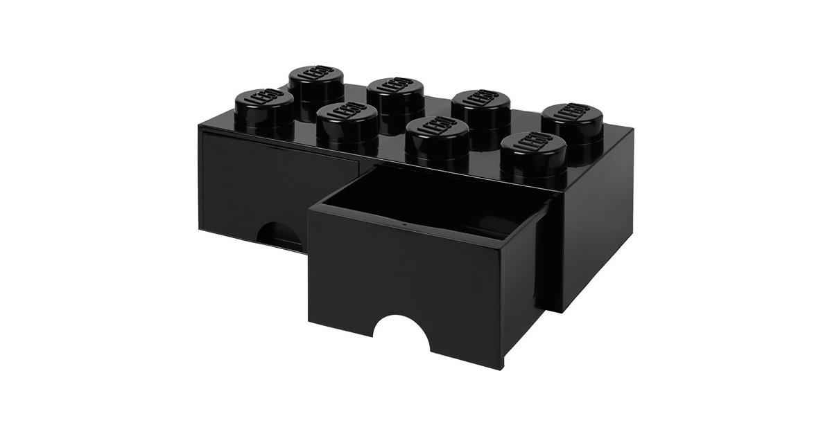 Room CopenhagenLEGO Brick Drawer 8 Zwart opbergdoos  (Zwart)