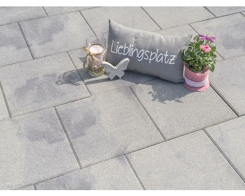 Betonnen terrastegel iStone Basic wit-zwart 40 x 40 x 4 cm