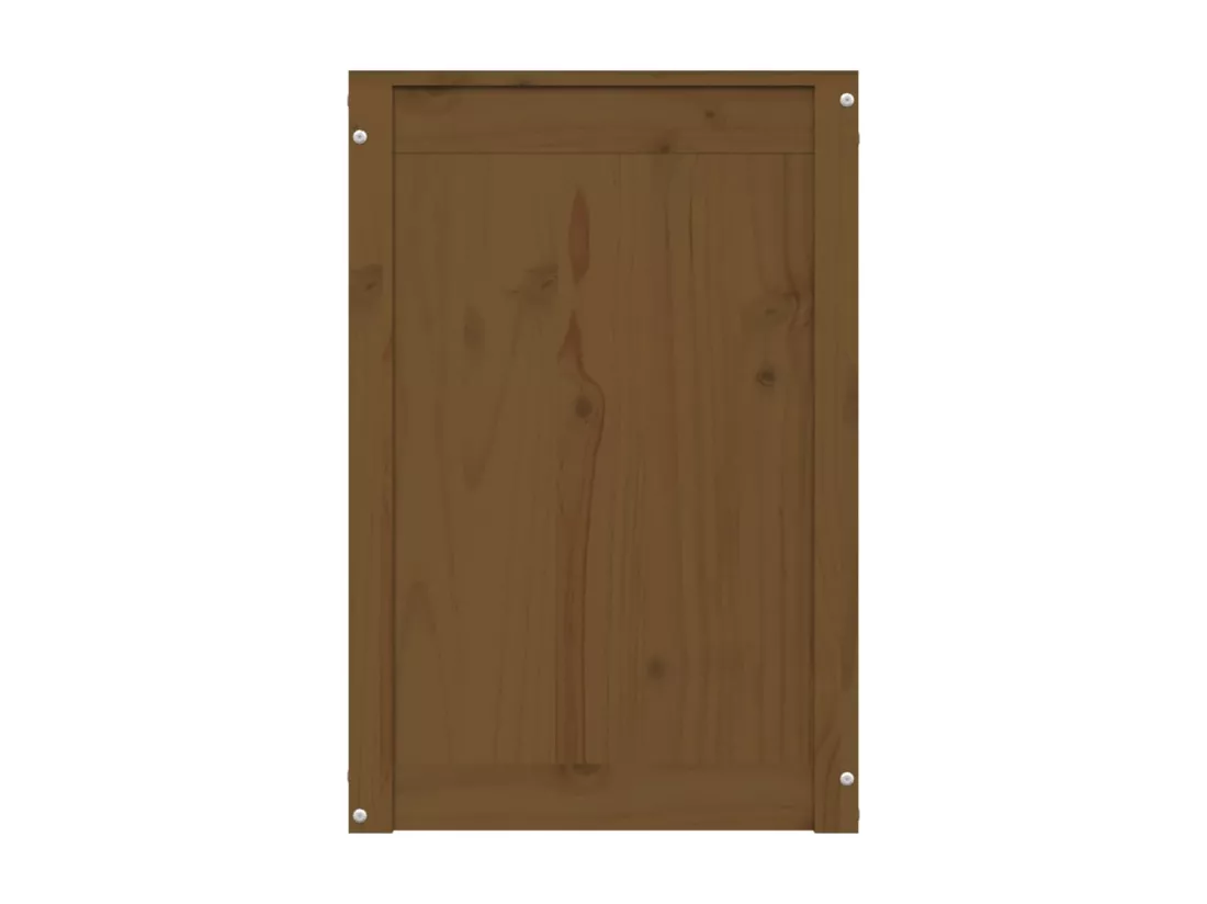 Boîte à linge Marron miel 44x44x66 Bois massif de pin