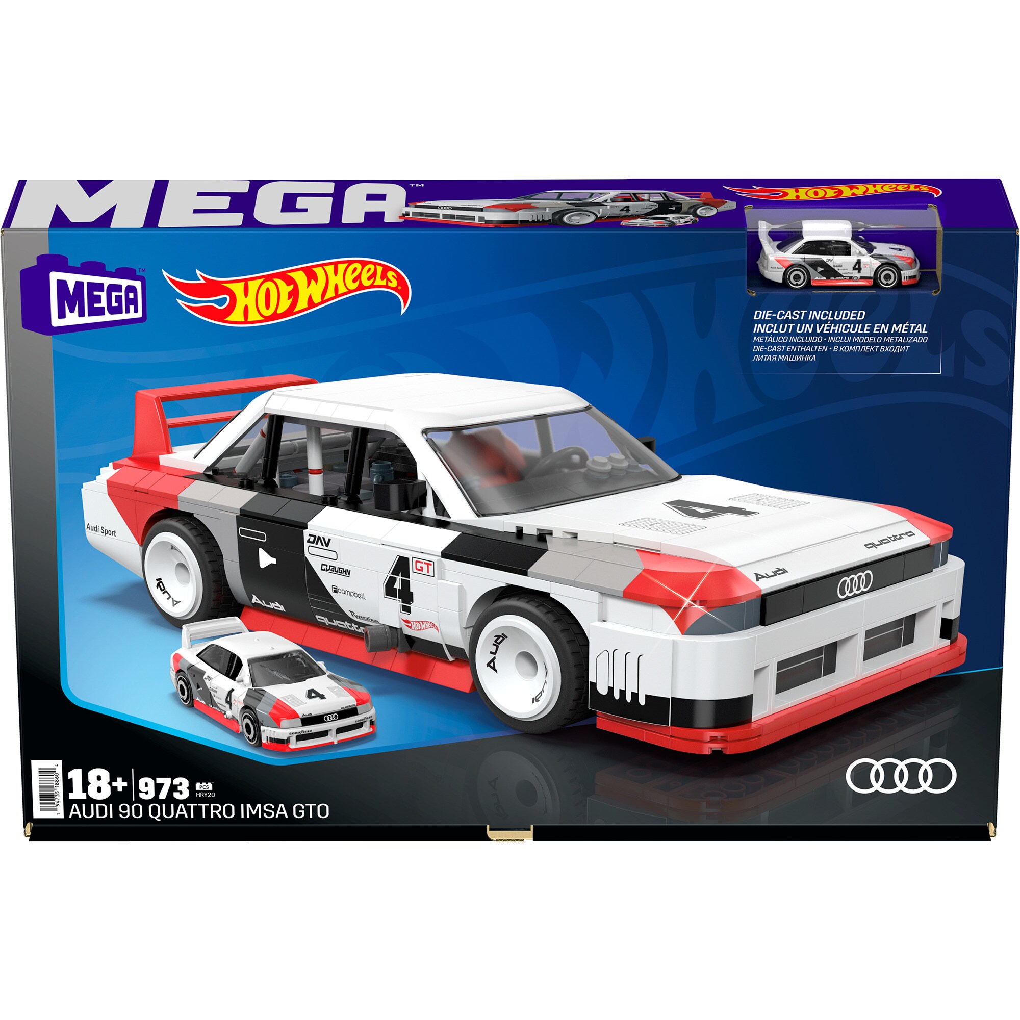 Mattel Konstruktionsspielzeug MEGA Hot Wheels Collector Audi 90 Quattro IMSA GTO