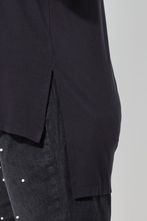 Blusenshirt, Straight Fit, Hemdkragen, 3/4-Ärmel
