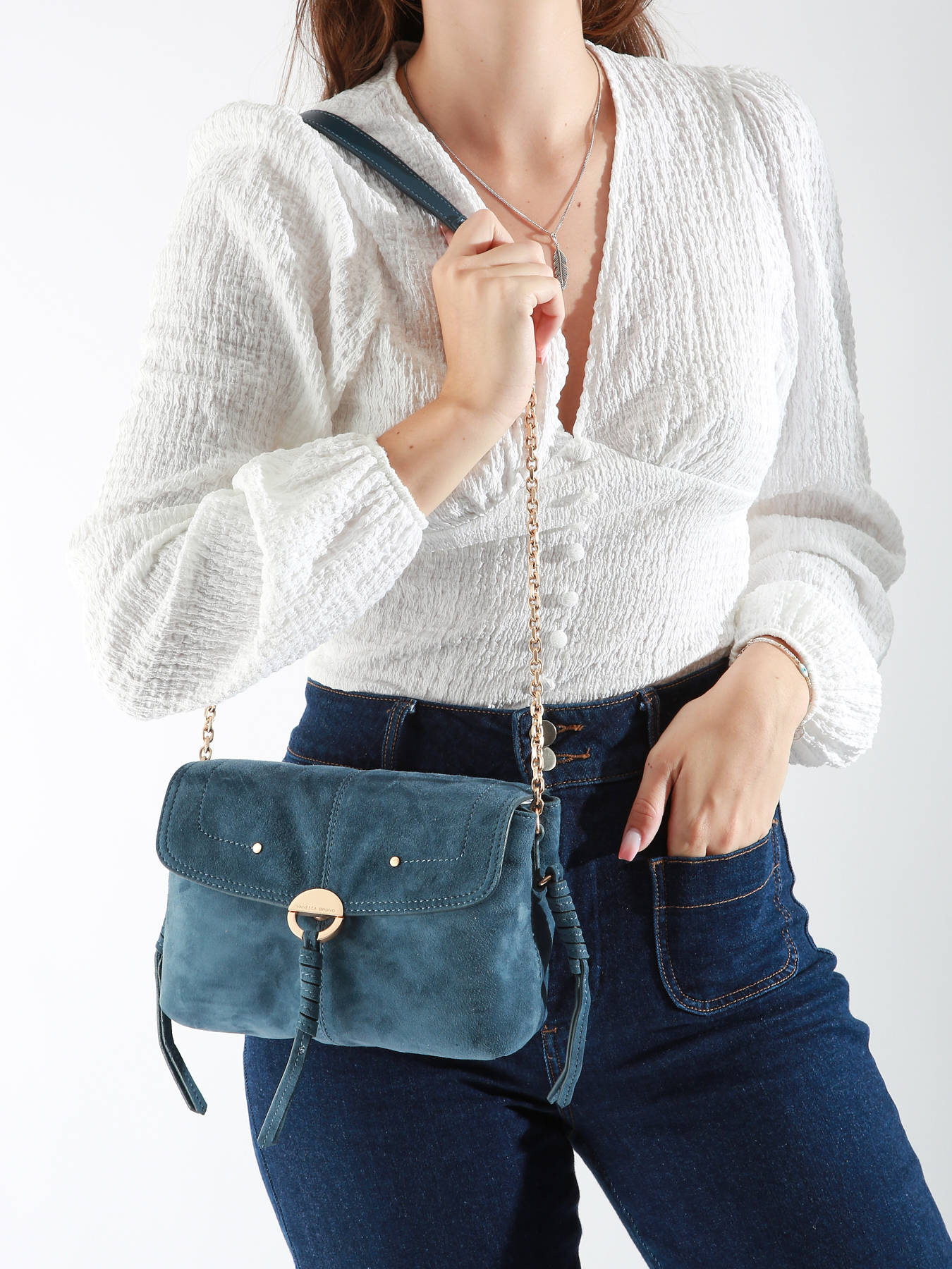 Sac bandoulire M Othilia cuir sude VANESSA BRUNO