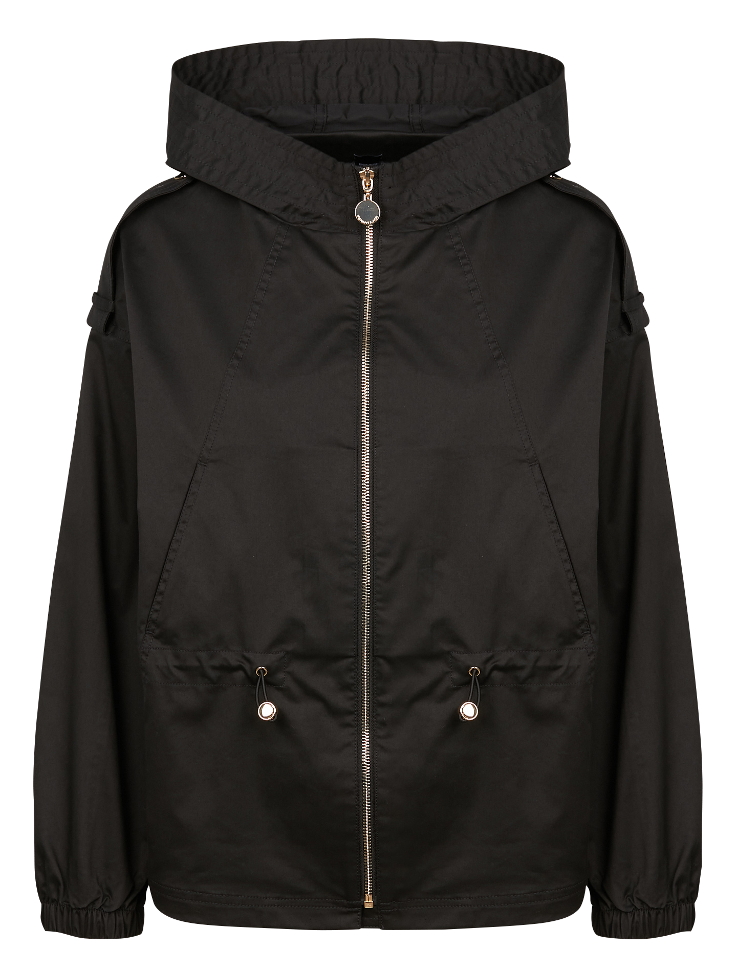 Veste à capuche col montant | Noir