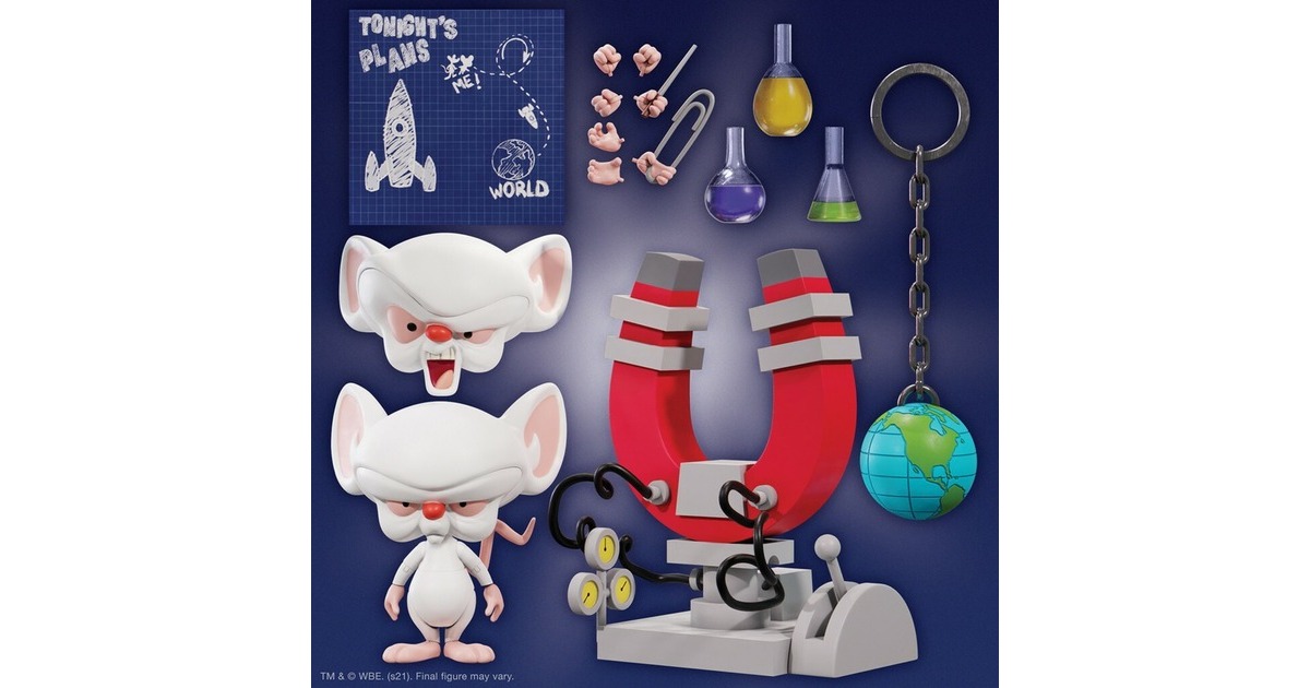 Animaniacs: Ultimates Wave 1 - The Brain 5 inch Action Figure Speelfiguur