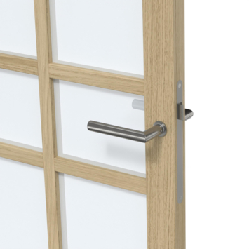 Arne & Bodil binnendeur ABE105 satijnglas - licht eiken houtlook afwerking