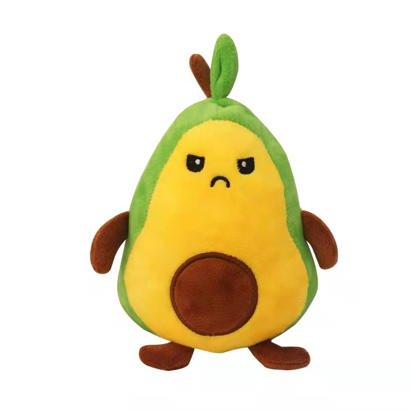 Doppelseitige Mood Avocado Wendbares Stimmungs Kuscheltier Verwandlungs Spielzeug - Grün / Gelb