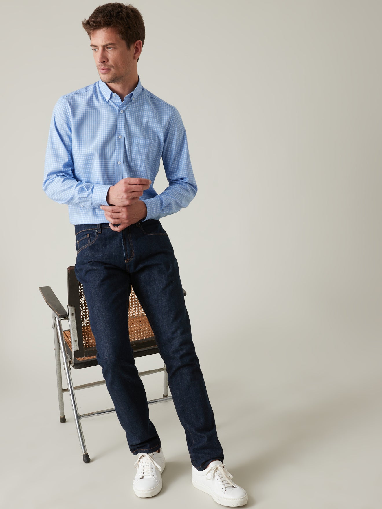 Chemise Classic Fit carreaux homme non iron