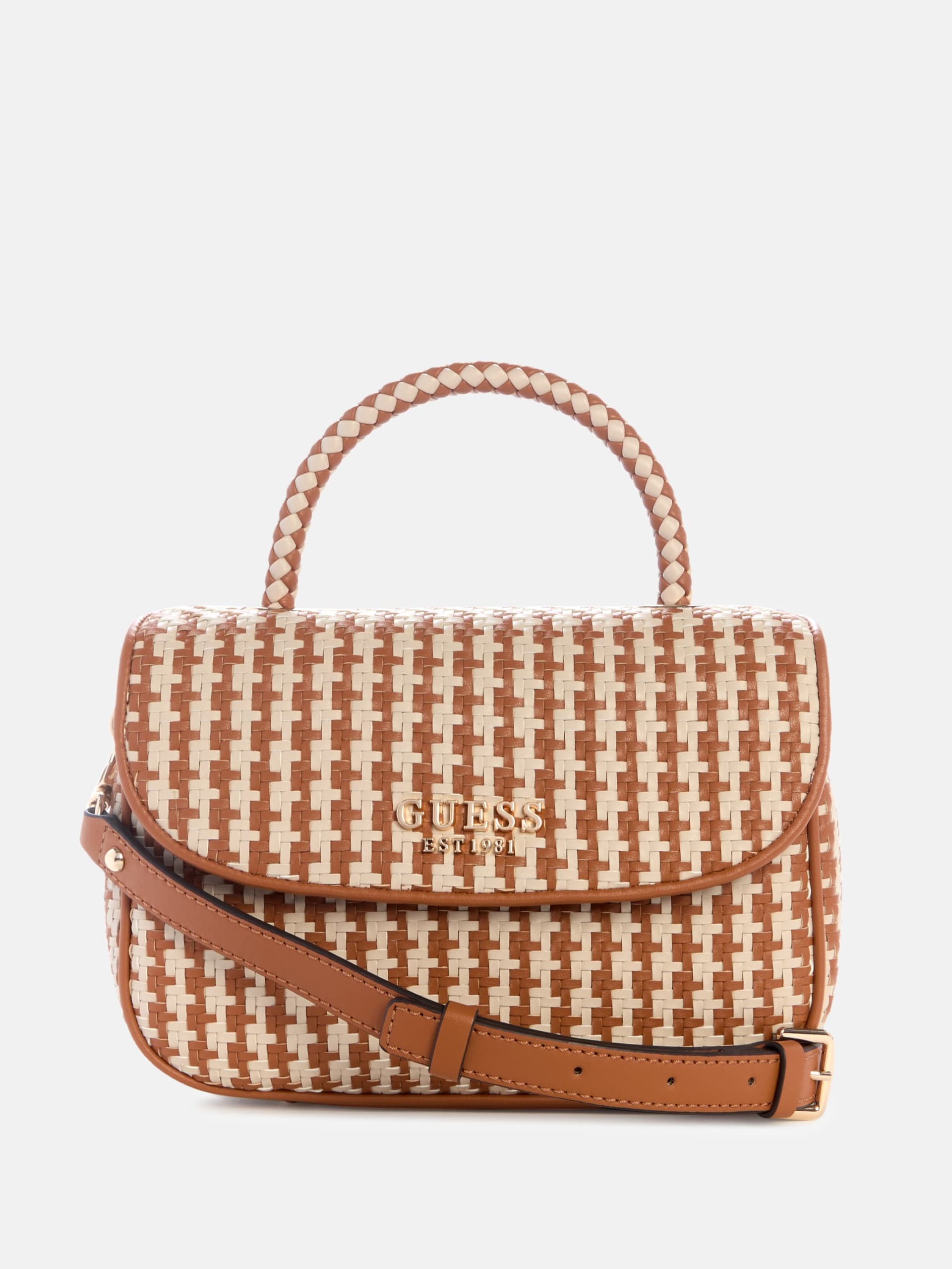 Bolsa Mirema de tecido com alça superior
