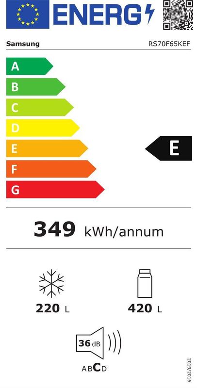 Samsung - RS70F64KEFEF - Amerikaanse Koelkast - Zilver - SpaceMax - No Frost - Water- en IJsdispenser