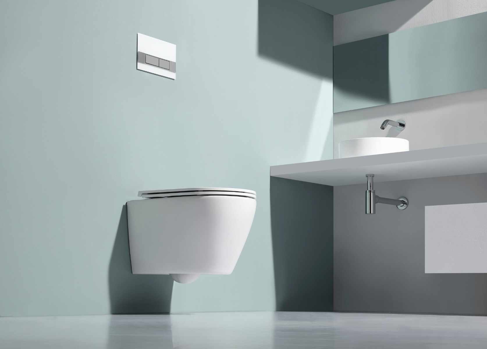 Sanigoods Neptunus randloos wandcloset met softclose zitting (laag)