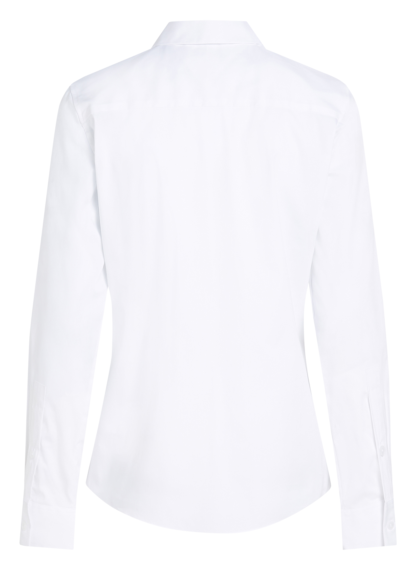 Chemise droite rayée en coton | Blanc