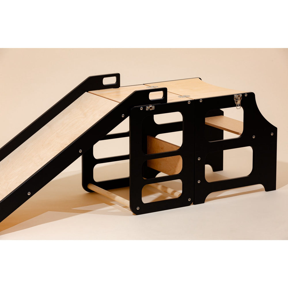 Køb Duck Woodworks Læringstårn m. Rutsjebane Black