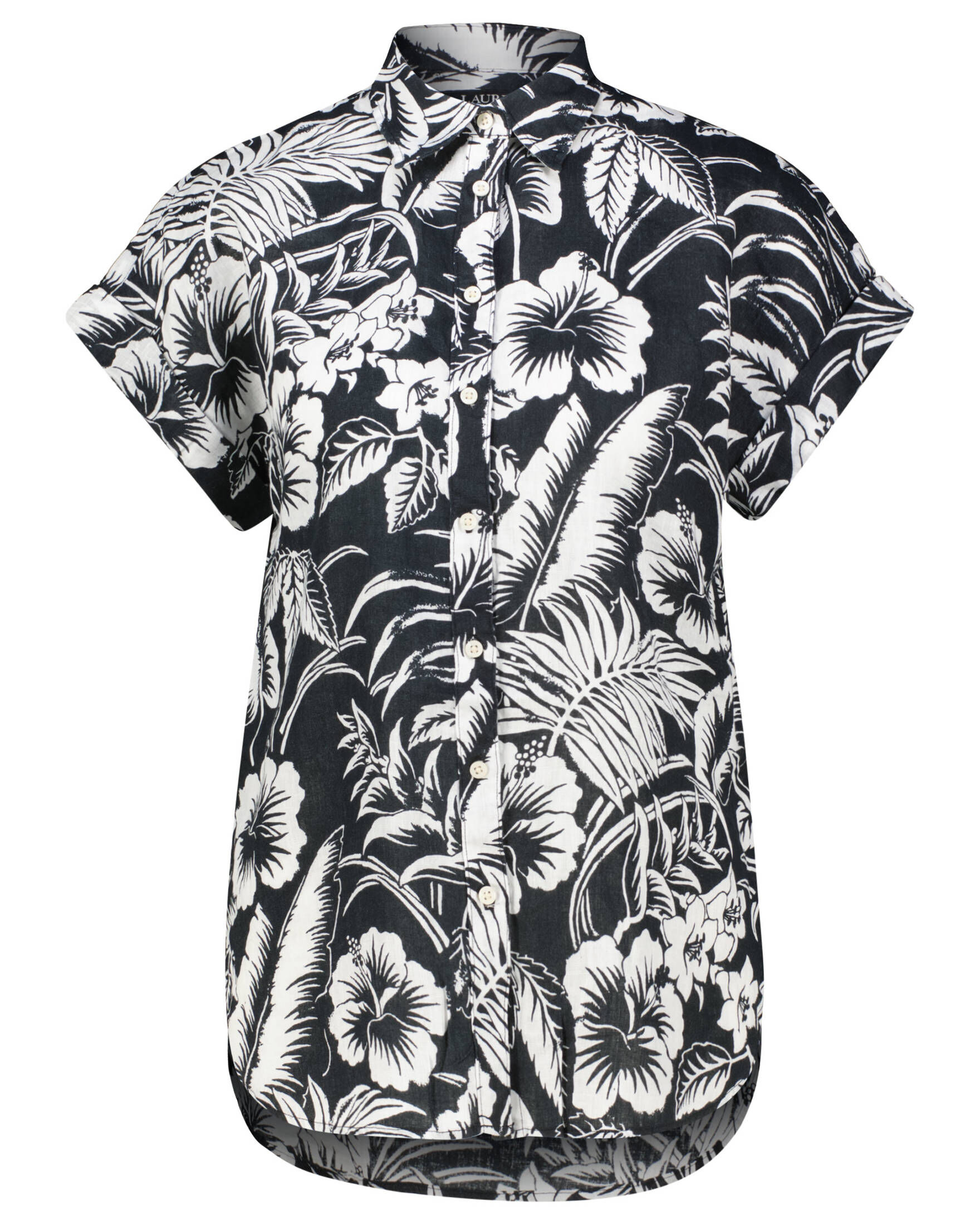 Lauren Ralph Lauren| Damen Leinenbluse Kurzarm