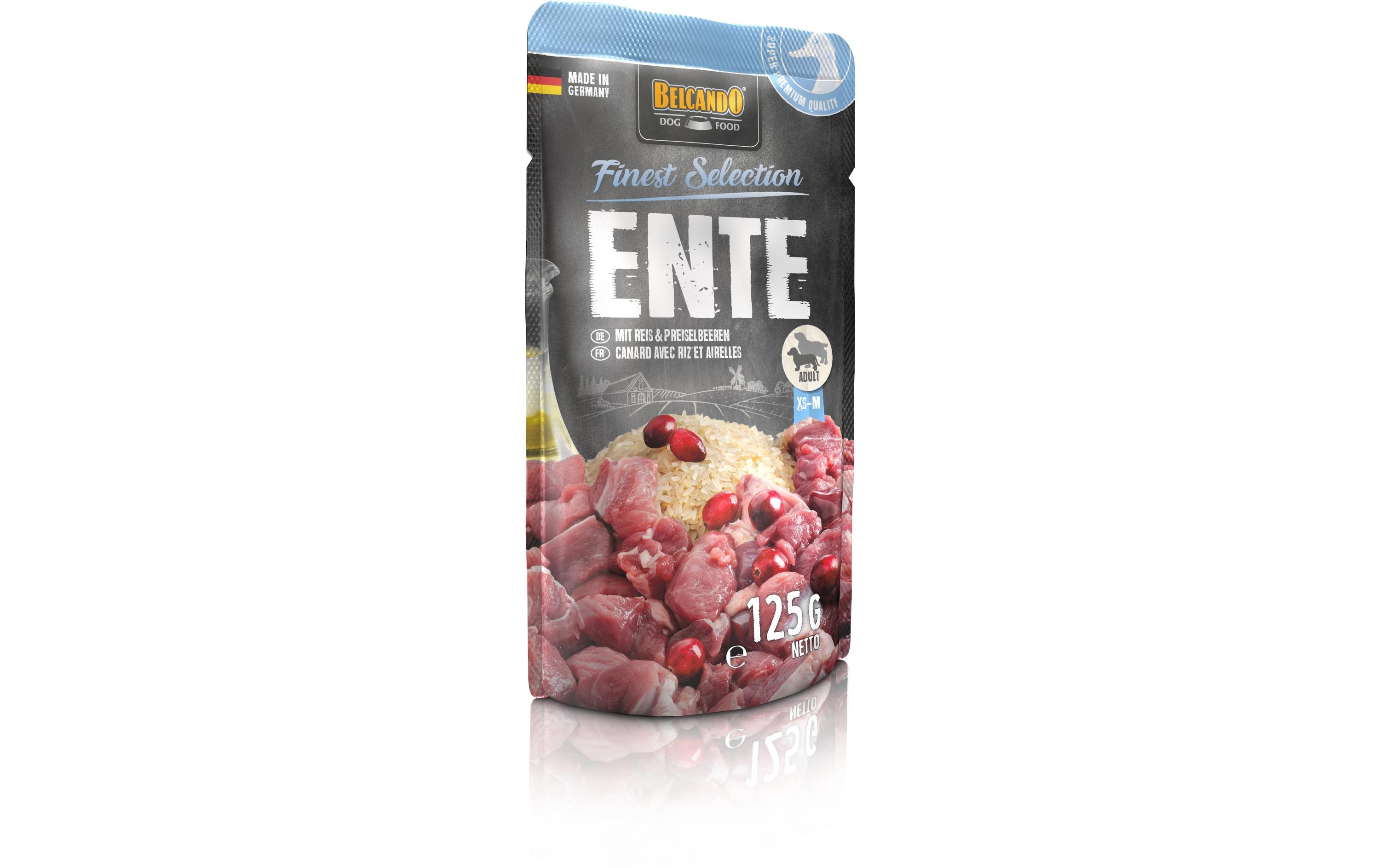 Nassfutter Finest Selection Ente, 125gAlleinfuttermittel für ausgewachsene Hunde