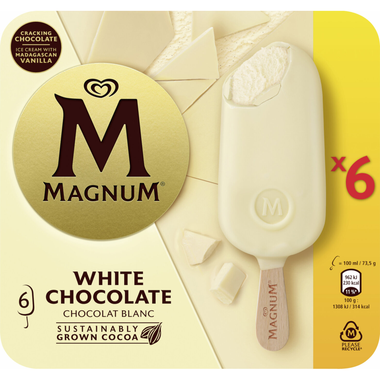 Magnum White Chocolate 6x100ml