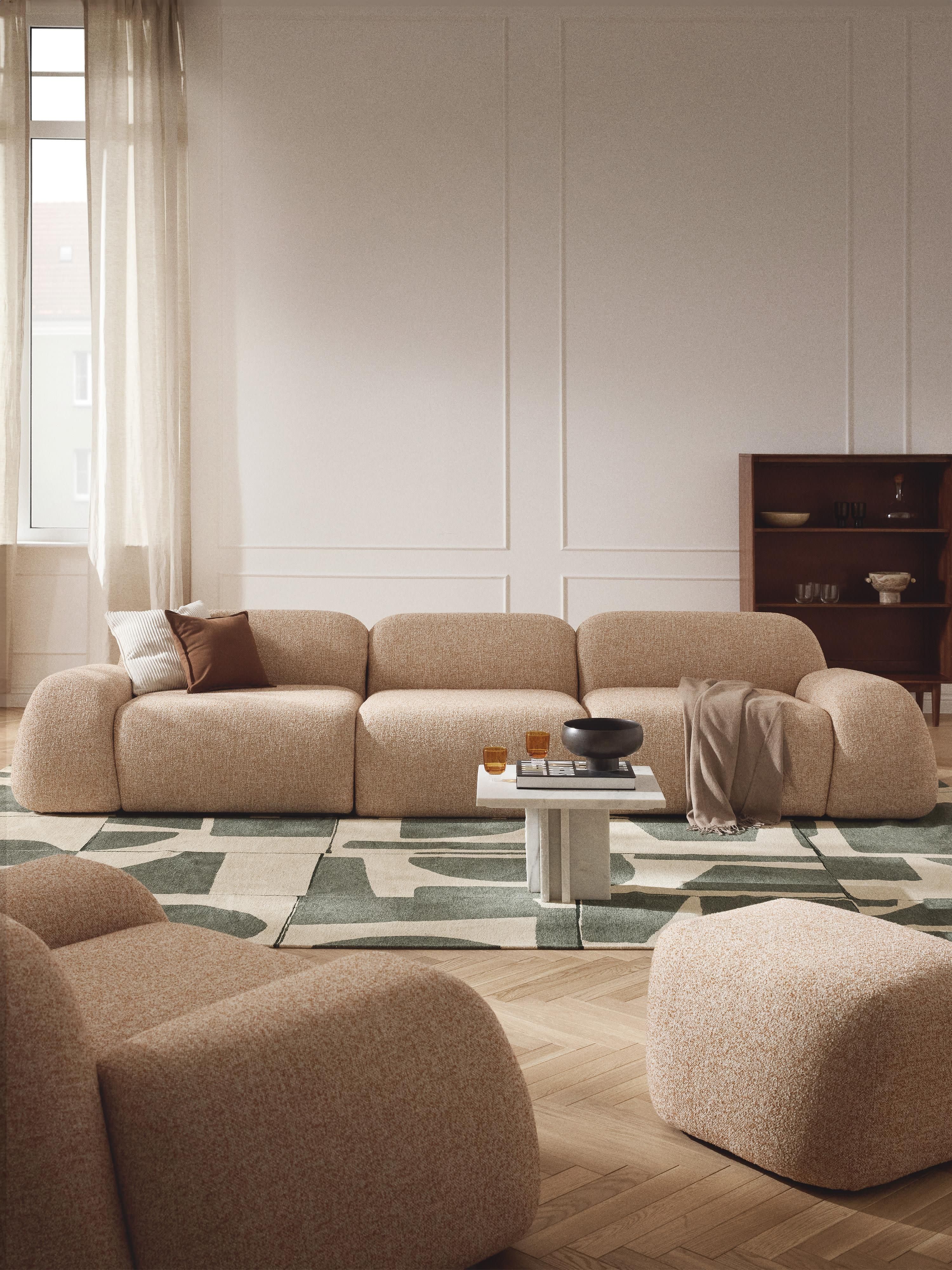 Modulaire bank Wolke (4-zits) van bouclé