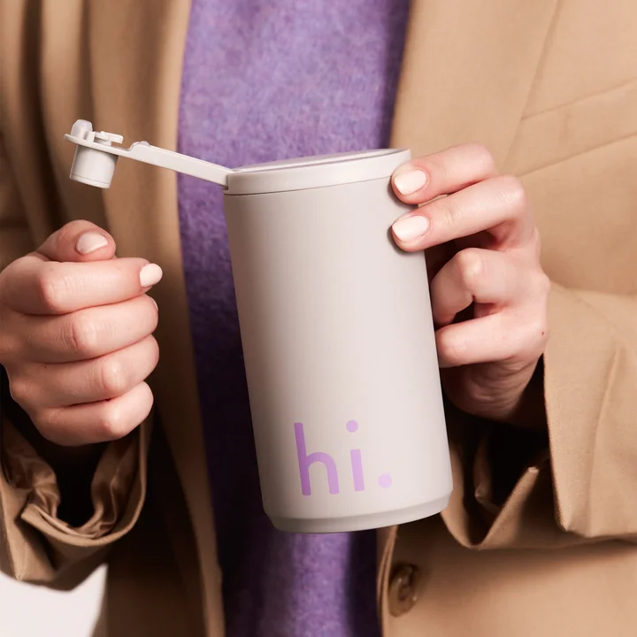 Design Letters - Hi Travel Becher, 0.35 l, pastel beige