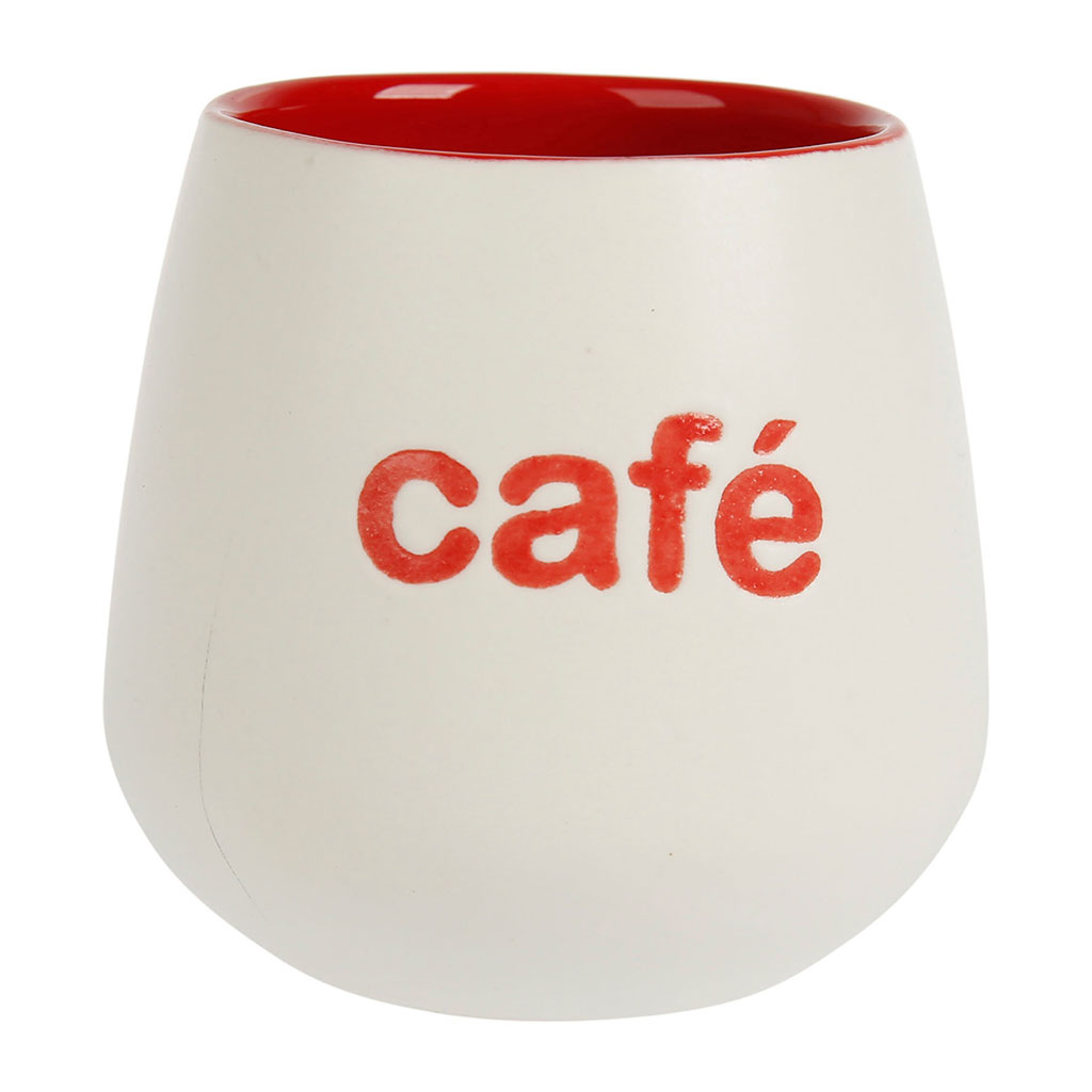 Gobelet CAFÉ rouge céramique 11cl