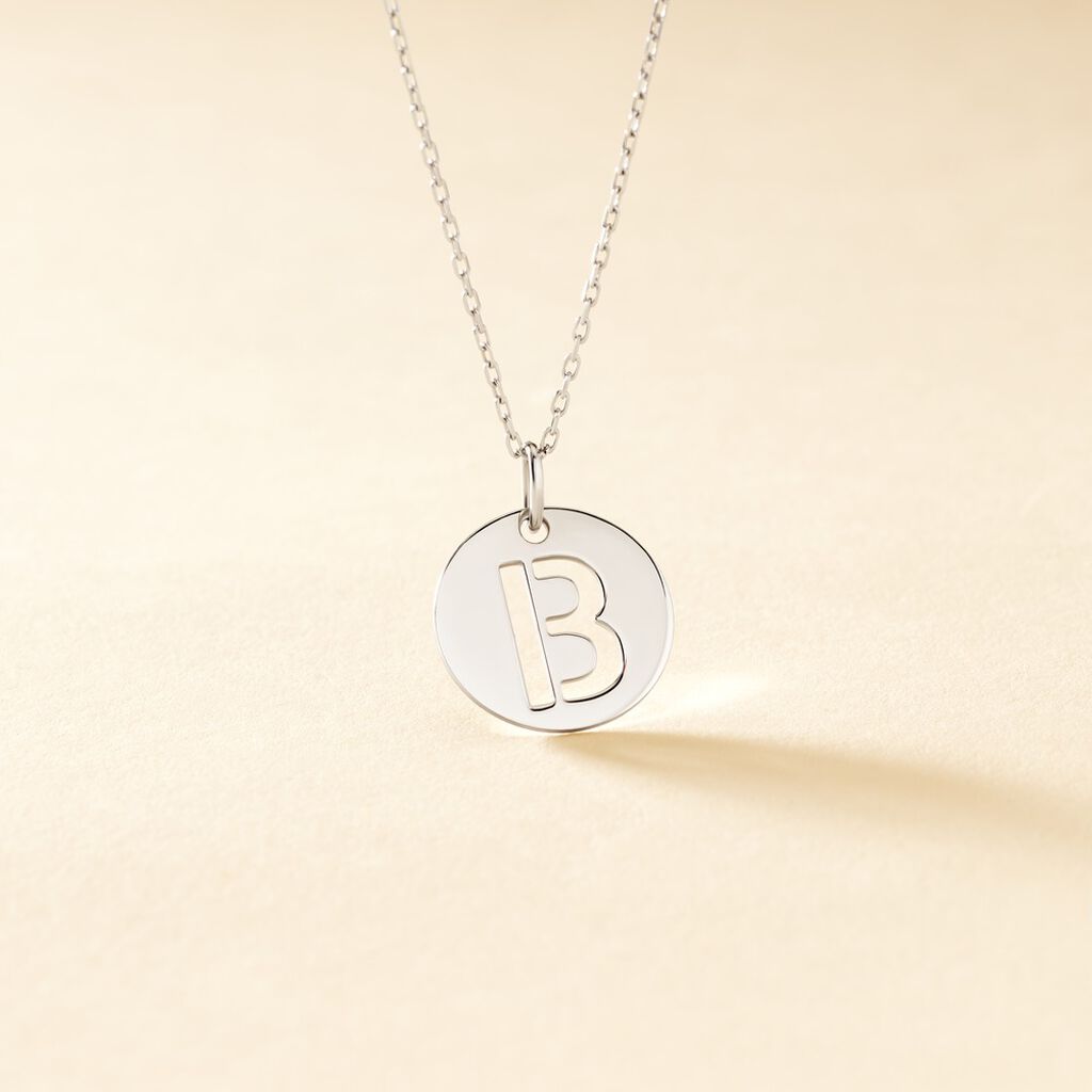 Pendentif Elio B Argent Blanc