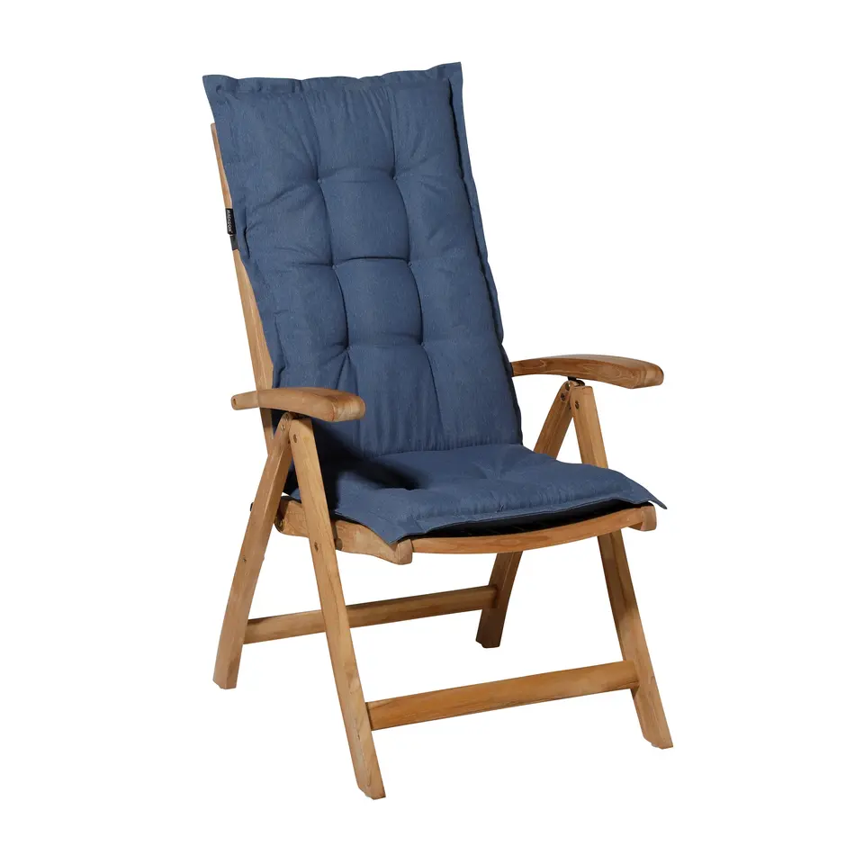 Madison - Tuinkussen Panama safier blue - Ca. 105x50 cm - Set van 4