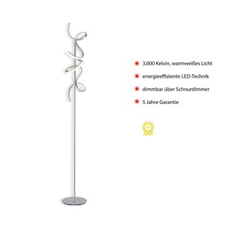 Stehleuchte Curls 22x156 cm silber