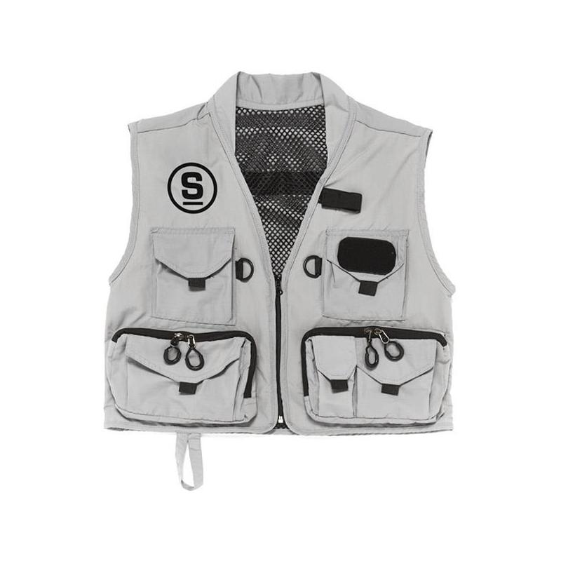 Gilet De Peche Sempe Grey Microfibre