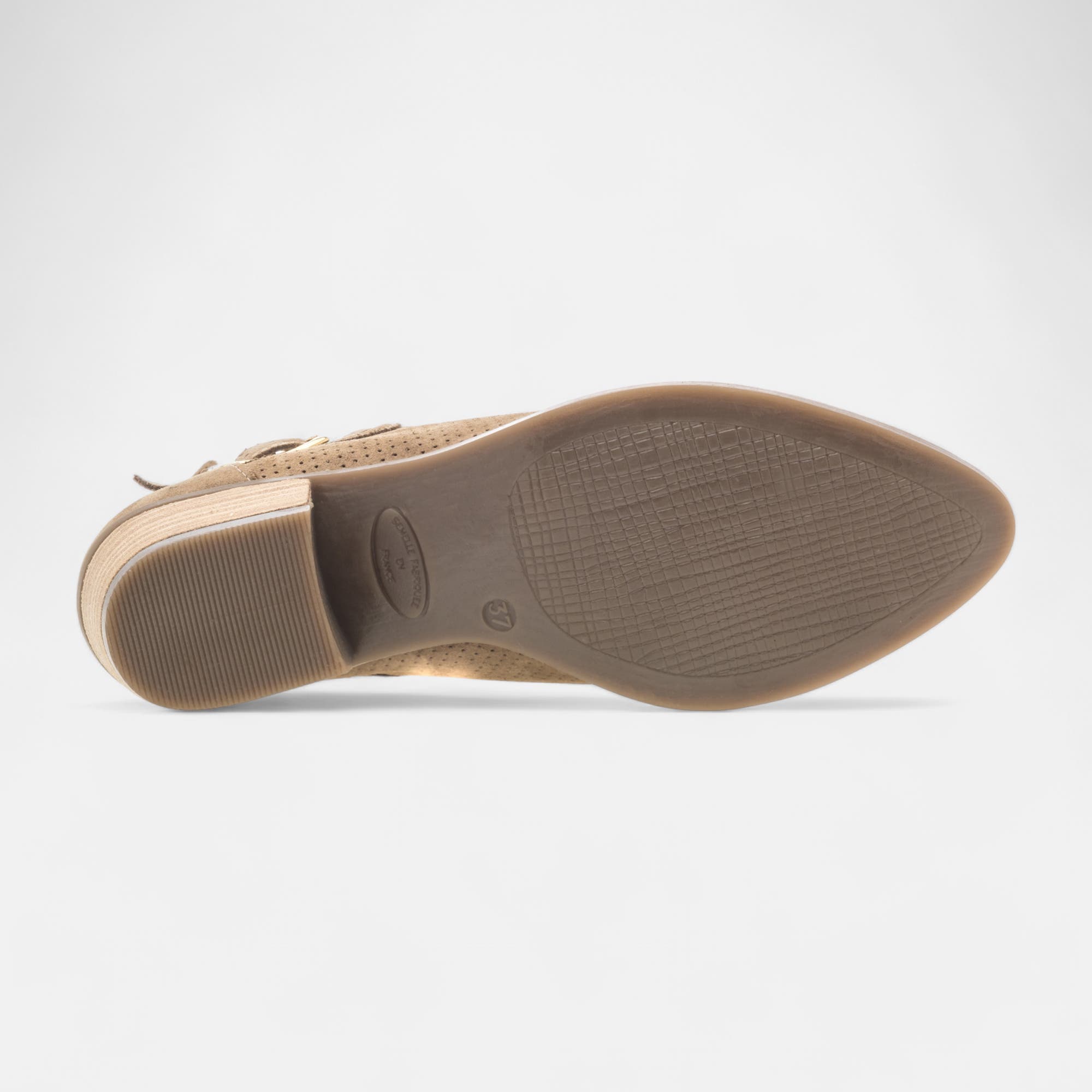 Bottines Femme en cuir taupe